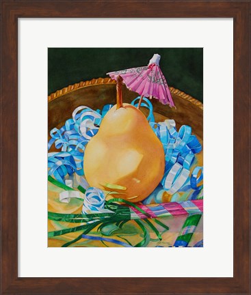 Framed Party Pear Print