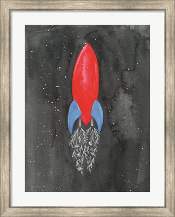 Framed Flower Rocket Print