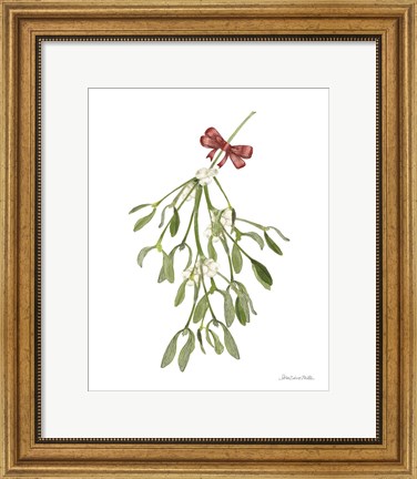 Framed Peace and Joy Mistletoe Print