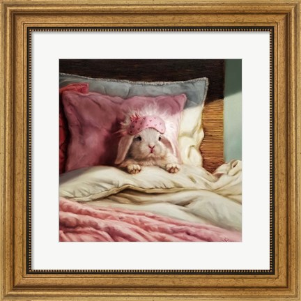 Framed Bed Hare Print