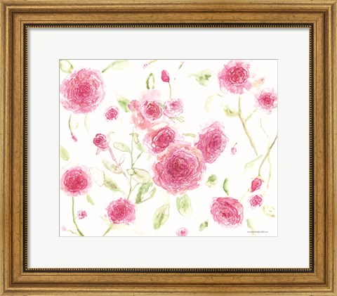Framed Pink Poises Print