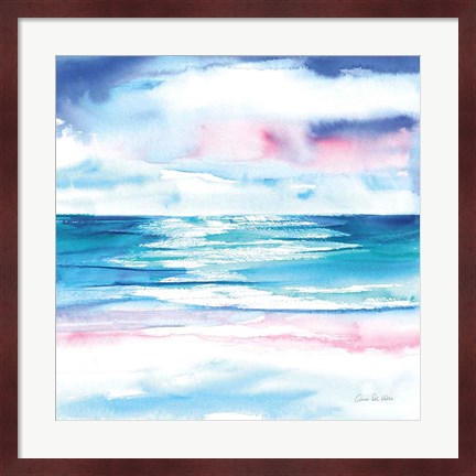 Framed Turquoise Sea I Print