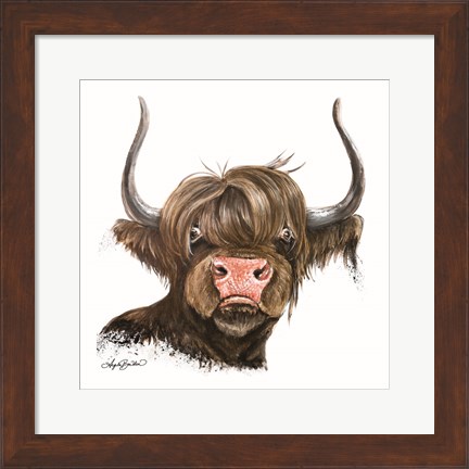 Framed Clarabelle the Highland Cow Print