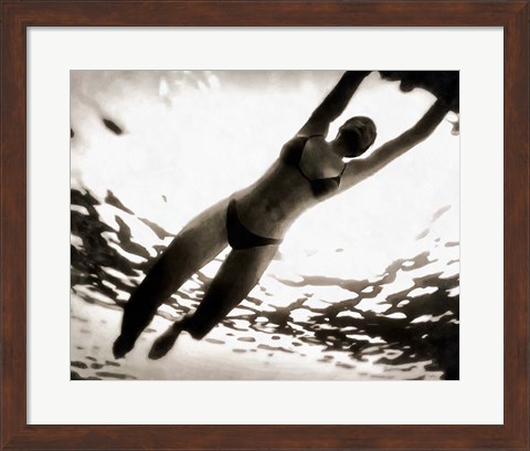 Framed Evening Swim II Print