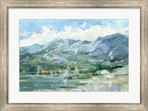 Framed Sailing Along the Coast I Print