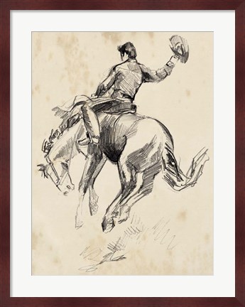 Framed King of the Rodeo II Print