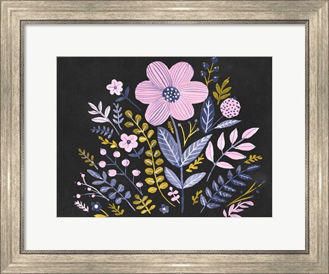 Framed Sweet Folk Florals II Print