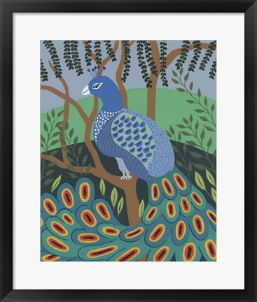 Framed Dandy Peacock II Print