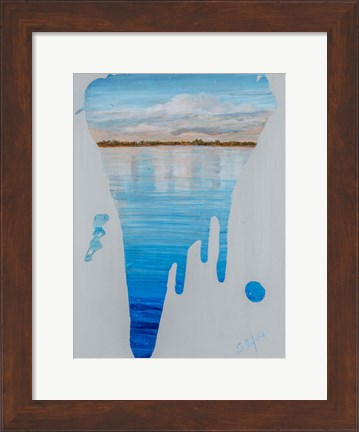 Framed Running Water II Print