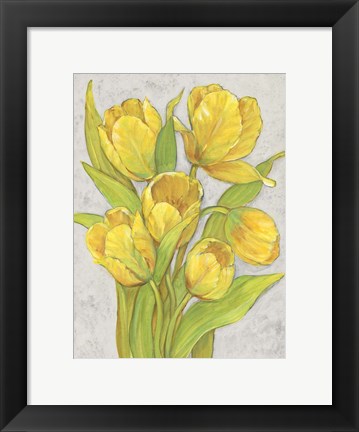 Framed Yellow Tulips II Print