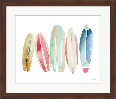 Framed Surfboards in a Row Print