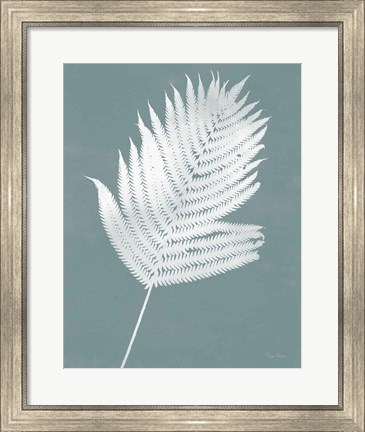 Framed Nature by the Lake Ferns III Gray Mist Crop Print
