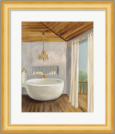 Framed Attic Bathroom II Print