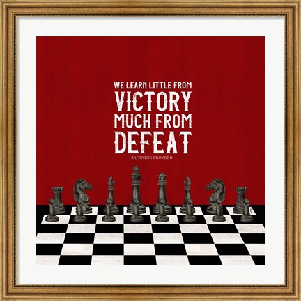 Framed Rather be Playing Chess Red II-Learn More Print