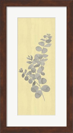 Framed Natural Inspiration Eucalyptus Panel Gray &amp; Yellow I Print