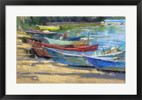 Framed Fishing Boats Marta Print
