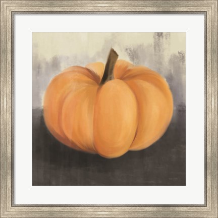 Framed Orange Rustic Pumpkin Print