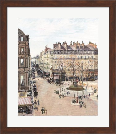 Framed La Rue Saint Honore Print