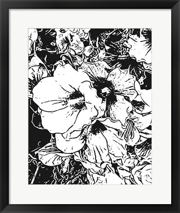 Framed BW Floral No. 6 Print