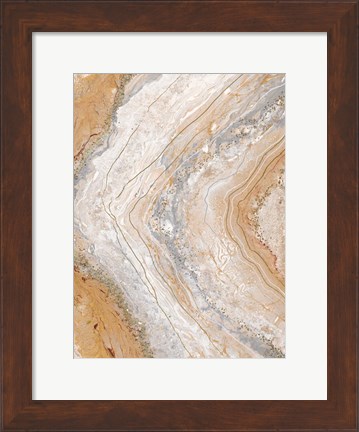 Framed Cool Earth Marble Abstract Print