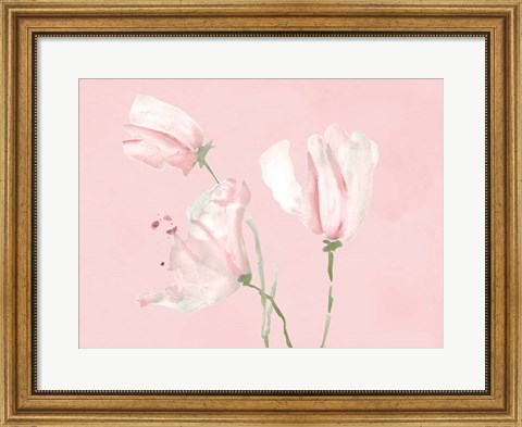 Framed Pink Floral Dreams I Print