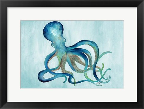 Framed Watercolor Octopus Print