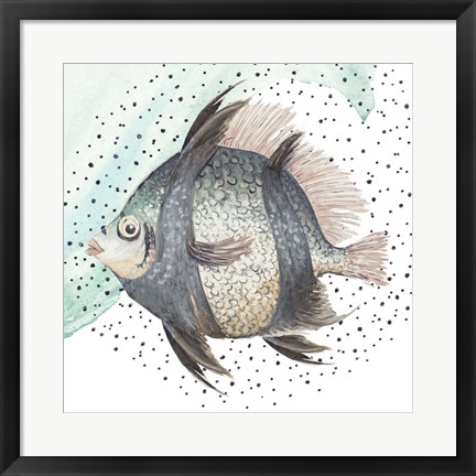 Framed Coastal Fish I Print