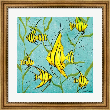 Framed School Of Fish III Print