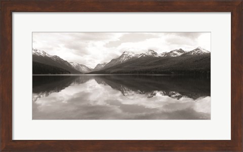 Framed Bowman Lake Reflections Print