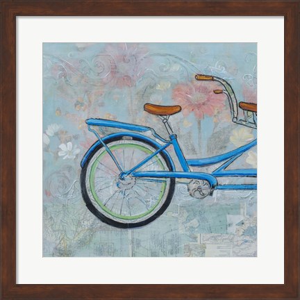 Framed Bicycle Collage I Print