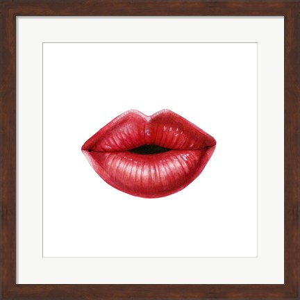 Framed Emotion Lips I Print