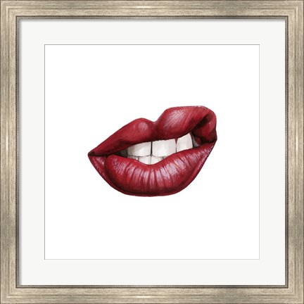 Framed Emotion Lips III Print