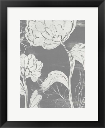Framed Grayscale Garden II Print