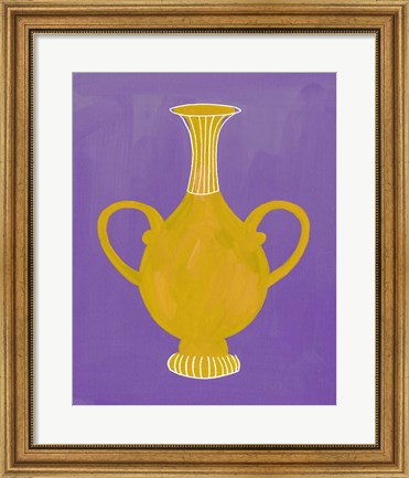 Framed Neon Vase II Print