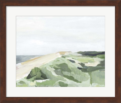 Framed Coastline Greenery II Print