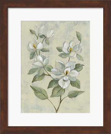 Framed Sage Magnolia Print