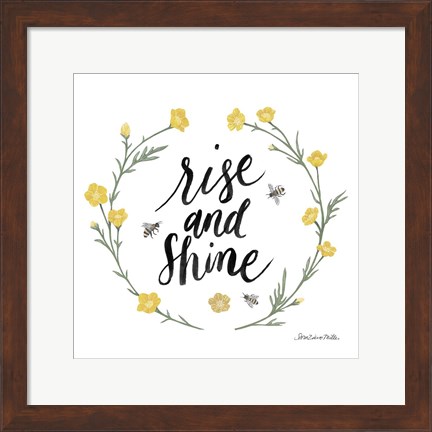 Framed Happy to Bee Home Words IV Print