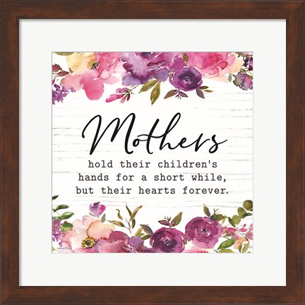 Framed Floral Mothers Hold Print