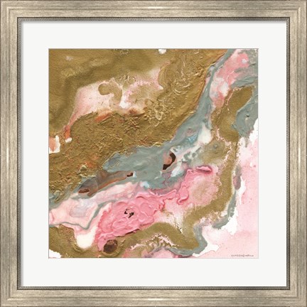 Framed Rose Gold Abstract Print