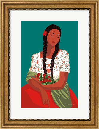 Framed Mexican Woman I Print