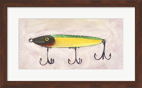 Framed Retro Fishing Lure IV Print