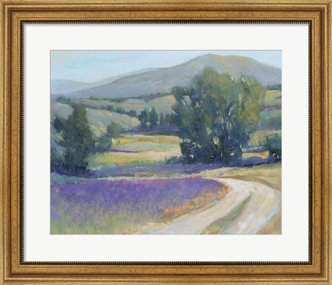 Framed Lavender Meadow I Print