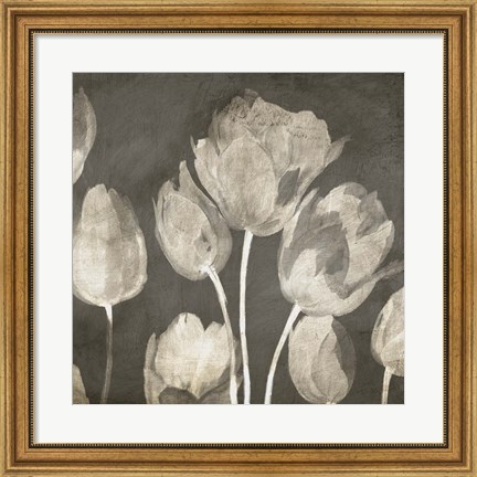 Framed Washed Tulips II Print