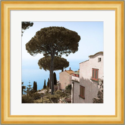 Framed Amalfi Coastal Villas Print