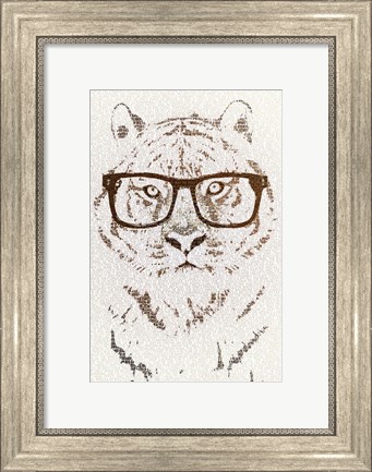 Framed Hipster Tiger Print