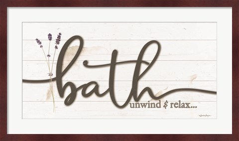 Framed Bath Unwind &amp; Relax Print