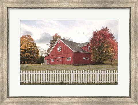 Framed Fall Barn Print