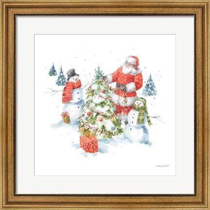 Framed Welcoming Santa 08 Print