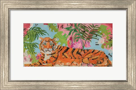Framed Tiger at Rest Print