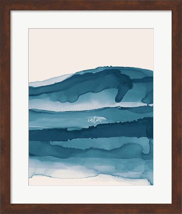 Framed Coastal Ink I Eventide Crop II Calm Print